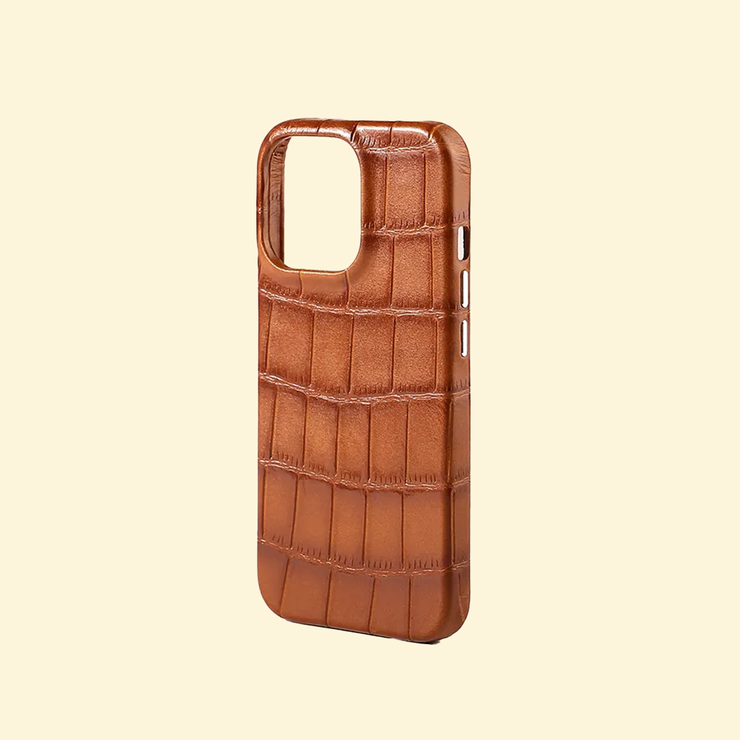 Crocodile Leather Case For iPhone